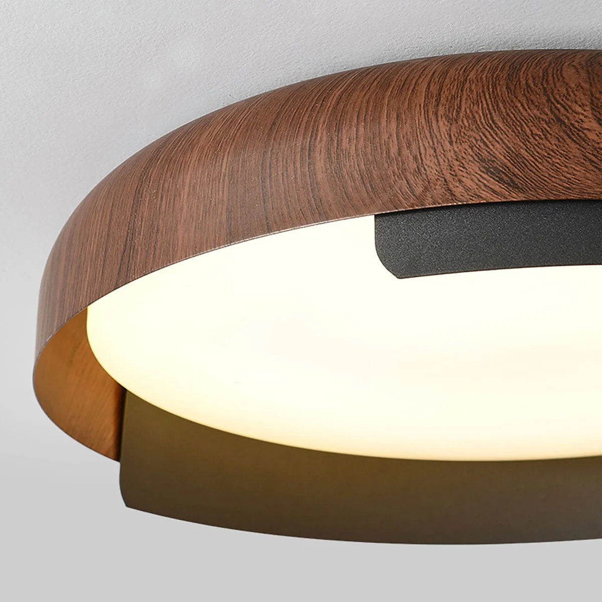 Wood  Painted Round Ceiling Lamp