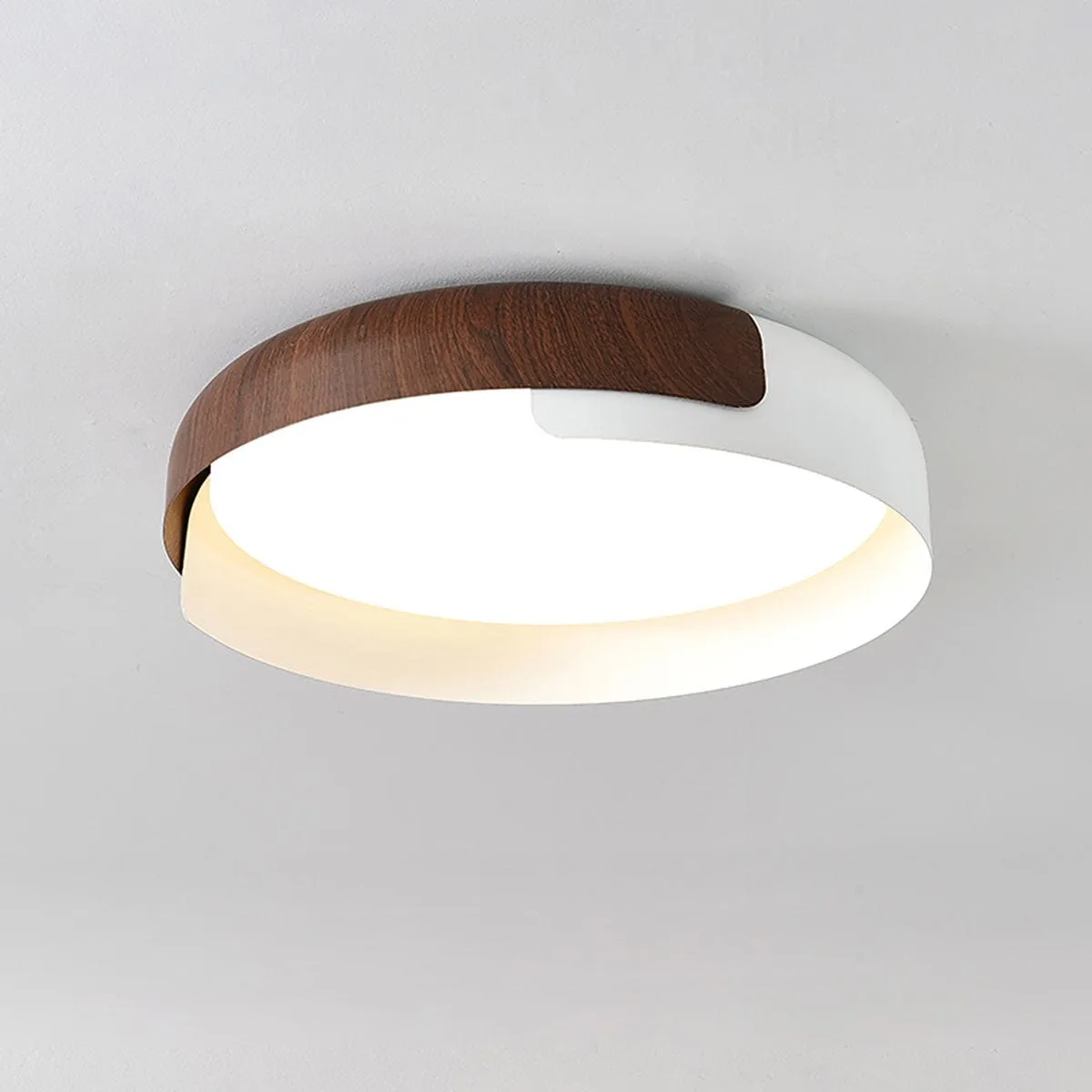 Wood  Painted Round Ceiling Lamp