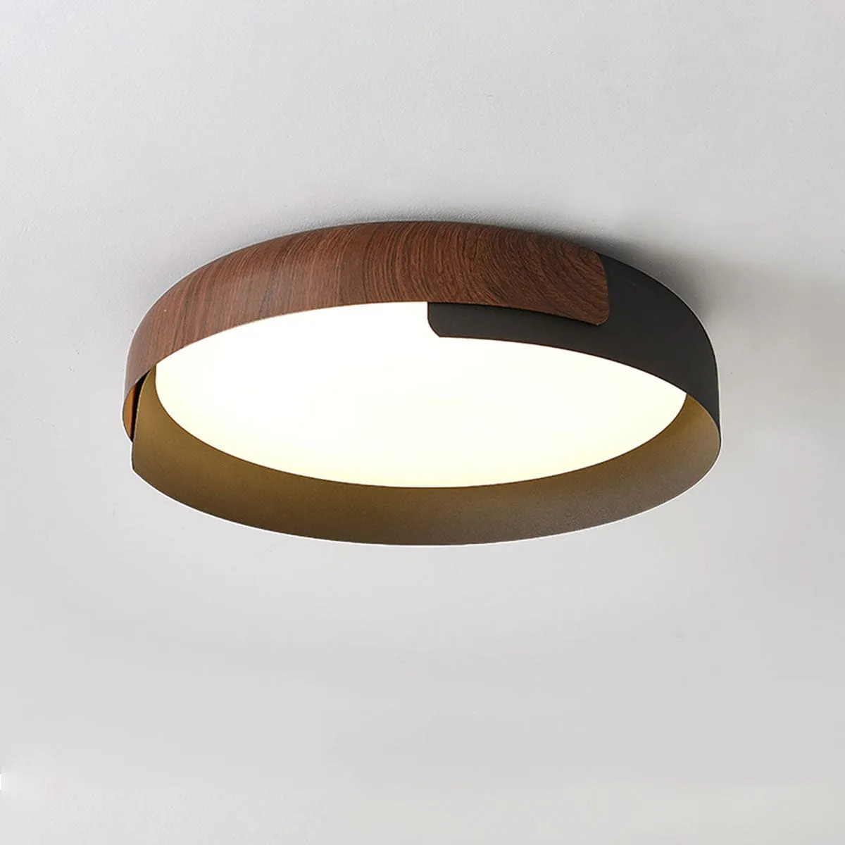 Wood  Painted Round Ceiling Lamp